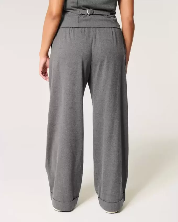 Hollister – Livvy – Hose mit niedriger Leibhöhe und weitem Bein