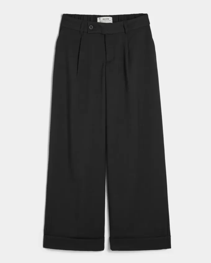 Hollister – Livvy – Hose mit niedriger Leibhöhe und weitem Bein