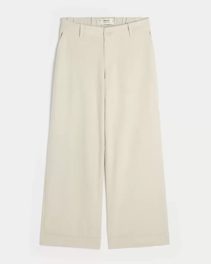 Hollister – Livvy – Hose mit niedriger Leibhöhe und weitem Bein
