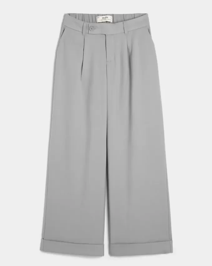 Hollister – Livvy – Hose mit niedriger Leibhöhe und weitem Bein