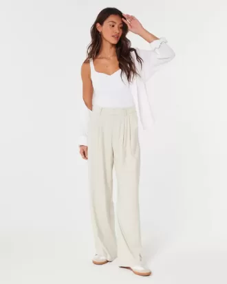 Hollister – Livvy – Hose mit ultrahohem Bund und weitem Bein