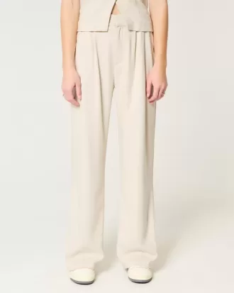 Hollister – Livvy – Hose mit ultrahohem Bund und weitem Bein