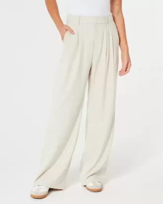 Hollister – Livvy – Hose mit ultrahohem Bund und weitem Bein
