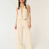 Hollister – Livvy – Ultrahoch geschnittene Hose aus Leinenmischung mit weitem Bein Hollister – Livvy – Ultrahoch geschnittene Hose aus Leinenmischung mit weitem Bein