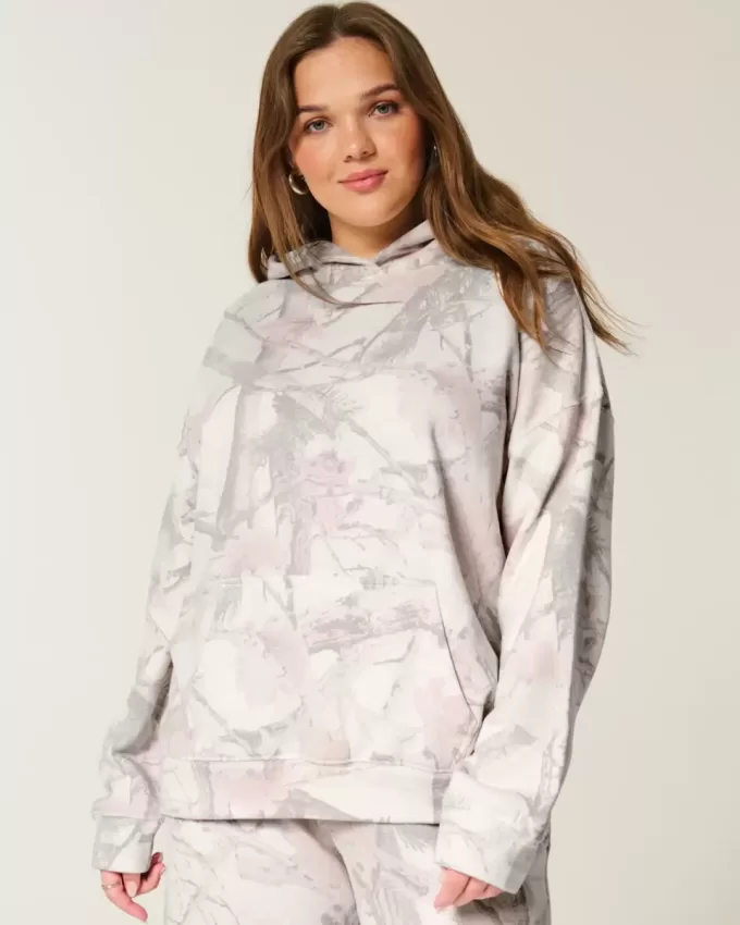 Hollister – Oversize-Kapuzenpullover „Feel Good“