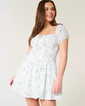 Hollister – Sofia – Bubble-Skort-Kleid mit tief sitzender Taille