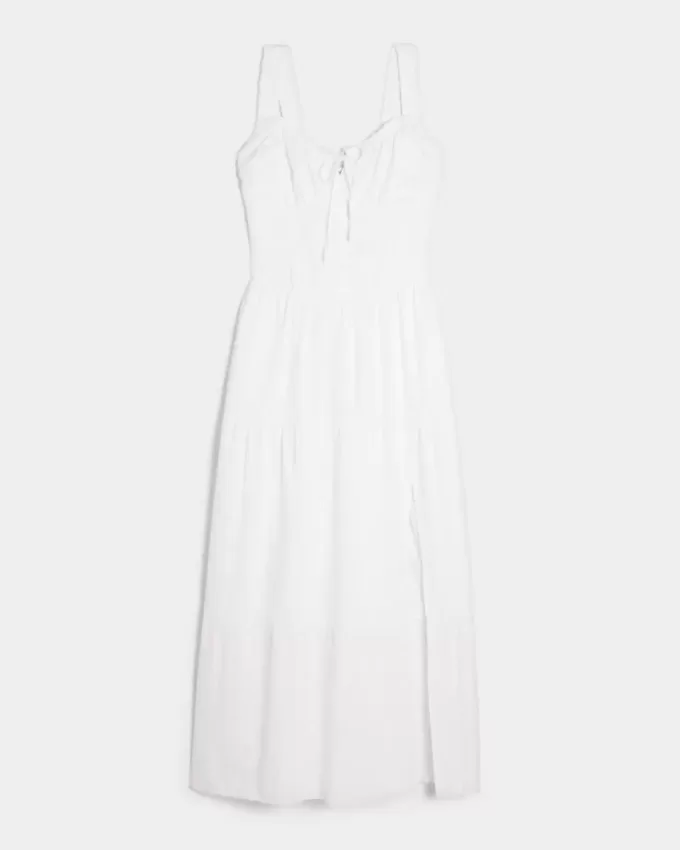 Hollister – Sofia – Maxikleid mit seitlich gesmokten Ösen Hollister – Sofia – Maxikleid mit seitlich gesmokten Ösen
