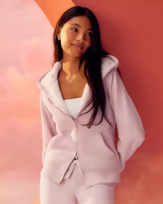 Hollister x Crocs – Kapuzenpullover mit Sherpa-Futter und Reißverschluss Hollister x Crocs – Kapuzenpullover mit Sherpa-Futter und Reißverschluss