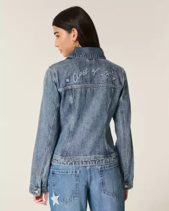 Jeansjacke mit Grafik der Klasse 26