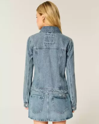 Jeansjacke mit Reißverschluss