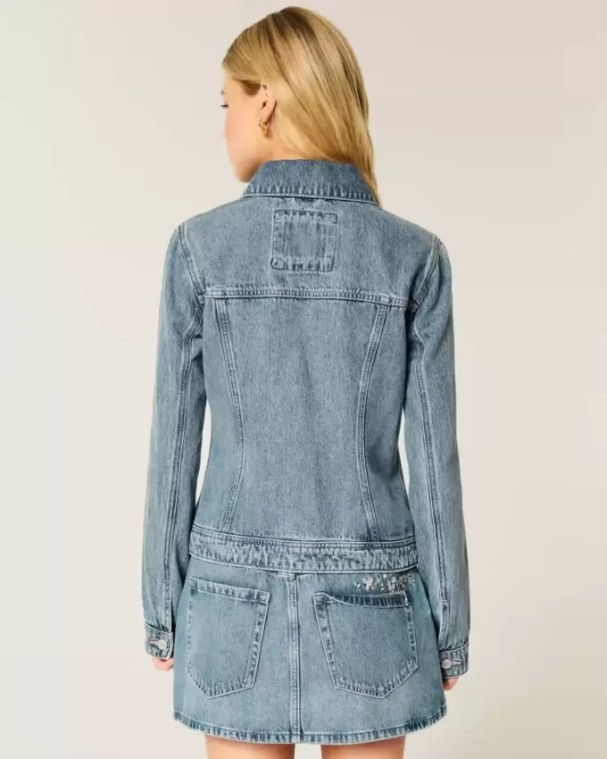 Jeansjacke mit Reißverschluss