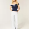 Jogginghose mit weitem Bein und Herztasche