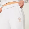 Jogginghose mit weitem Bein und Hundegrafik