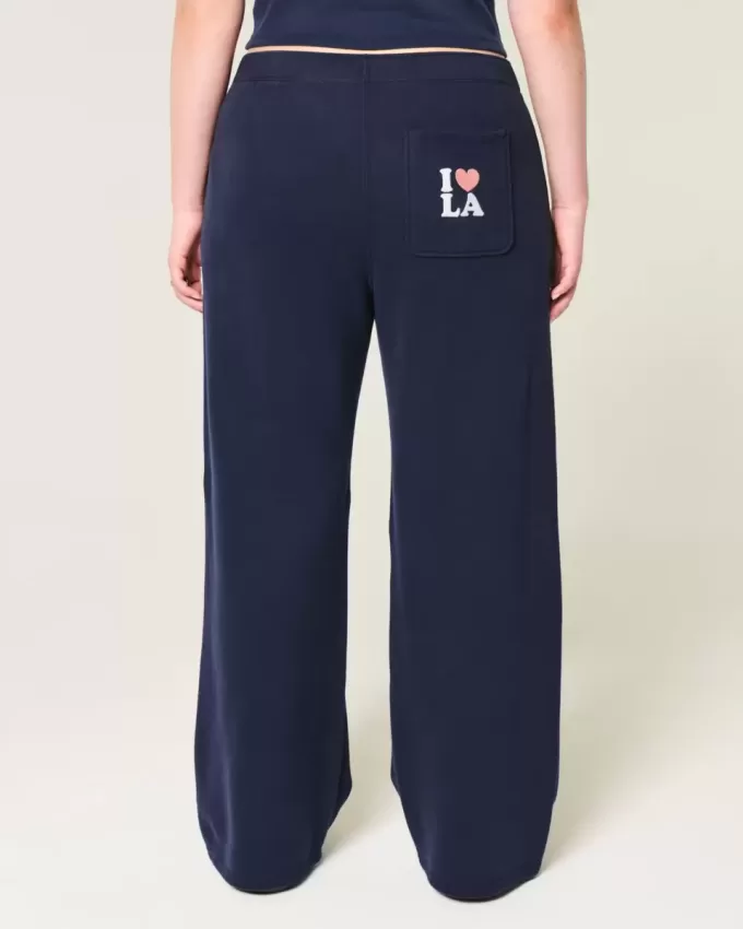 Jogginghose mit weitem Bein und LA-Grafik Jogginghose mit weitem Bein und LA-Grafik