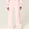 Jogginghose mit weitem Bein und Logo Jogginghose mit weitem Bein und Logo