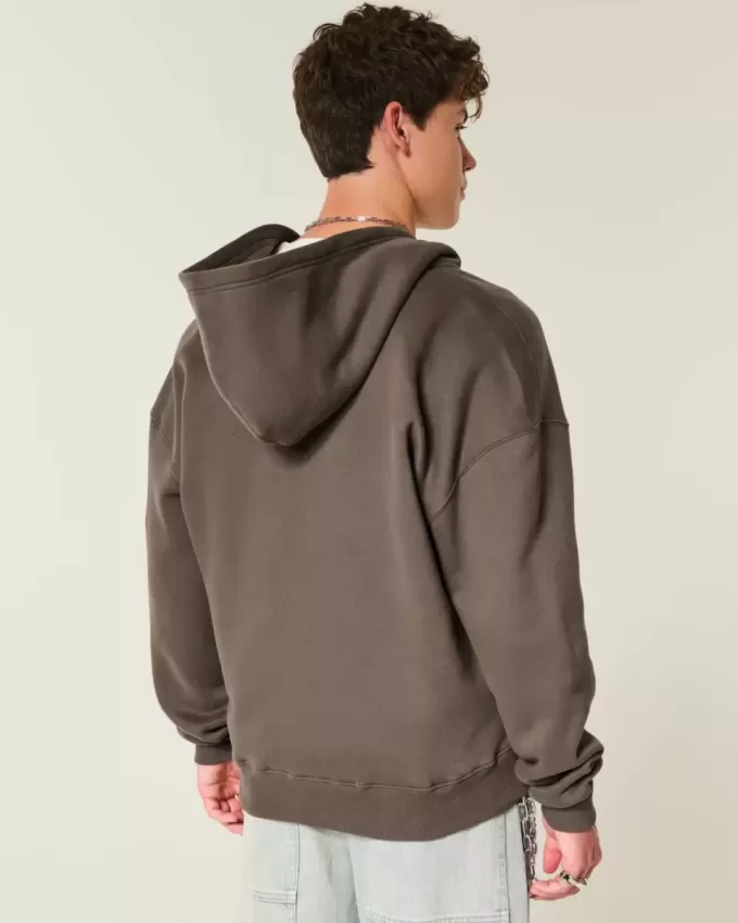Kapuzenjacke mit Reißverschluss und Flammengrafik Kapuzenjacke mit Reißverschluss und Flammengrafik
