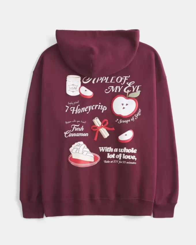 Kapuzenpullover mit Apple-Grafik Kapuzenpullover mit Apple-Grafik