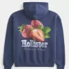 Kapuzenpullover mit Erdbeer-Logo-Grafik Kapuzenpullover mit Erdbeer-Logo-Grafik