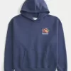 Kapuzenpullover mit Erdbeer-Logo-Grafik Kapuzenpullover mit Erdbeer-Logo-Grafik