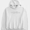 Kapuzenpullover mit kastenförmigem Flammen-Print Kapuzenpullover mit kastenförmigem Flammen-Print