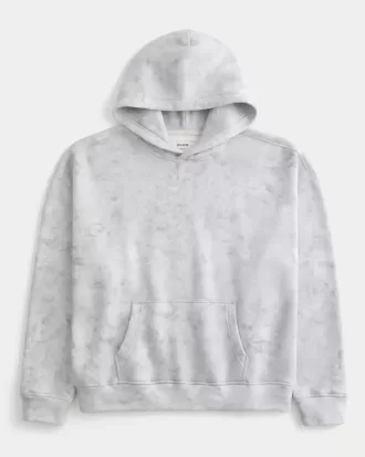 Kapuzenpullover mit kastigem Wascheffekt