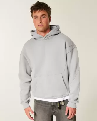 Kapuzenpullover mit kastiger Naht