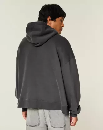 Kapuzenpullover mit rechteckiger Passform
