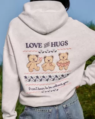 Kapuzenpullover mit Teddybär-Grafik