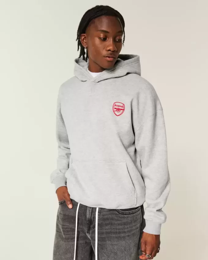 Kastenförmiger Arsenal FC-Kapuzenpullover mit Grafik