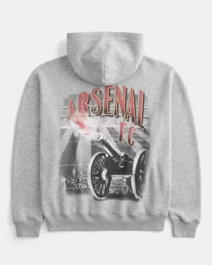Kastenförmiger Arsenal FC-Kapuzenpullover mit Grafik