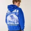 Kastenförmiger Chelsea FC-Kapuzenpullover mit Grafik Kastenförmiger Chelsea FC-Kapuzenpullover mit Grafik