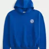 Kastenförmiger Chelsea FC-Kapuzenpullover mit Grafik Kastenförmiger Chelsea FC-Kapuzenpullover mit Grafik