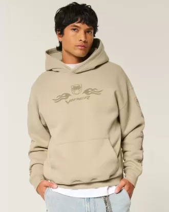 Kastenförmiger Dodge Viper-Kapuzenpullover mit Grafik