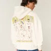 Kastenförmiger Hoodie mit Real Madrid CF-Grafik