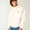 Kastenförmiger Hoodie mit Real Madrid CF-Grafik