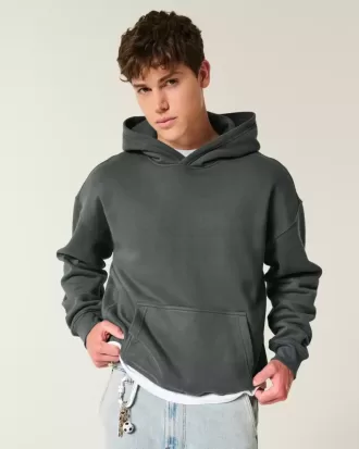 Kastenförmiger Kapuzenpullover
