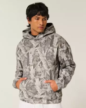 Kastenförmiger Kapuzenpullover
