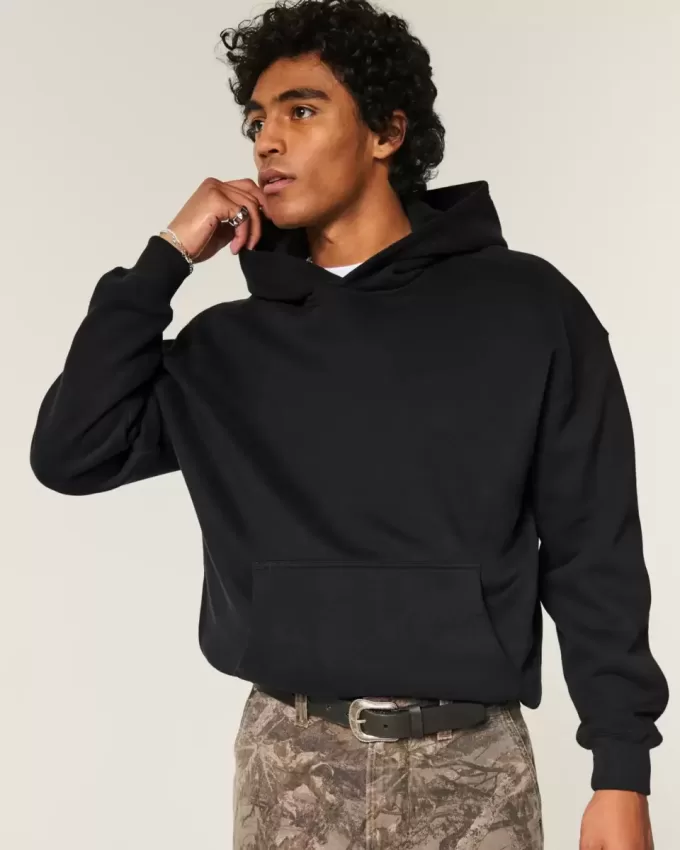 Kastenförmiger Kapuzenpullover Kastenförmiger Kapuzenpullover