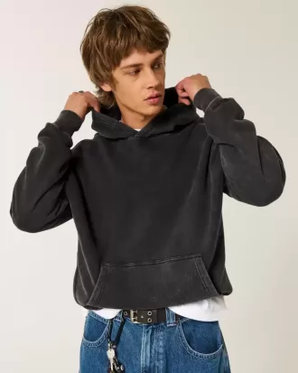Kastenförmiger Kapuzenpullover