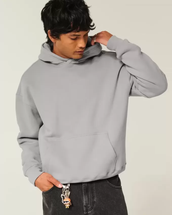 Kastenförmiger Kapuzenpullover Kastenförmiger Kapuzenpullover