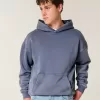 Kastenförmiger Kapuzenpullover Kastenförmiger Kapuzenpullover