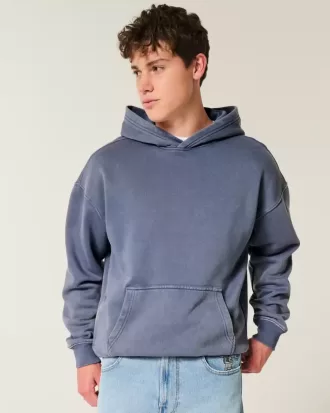 Kastenförmiger Kapuzenpullover
