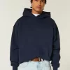 Kastenförmiger Kapuzenpullover