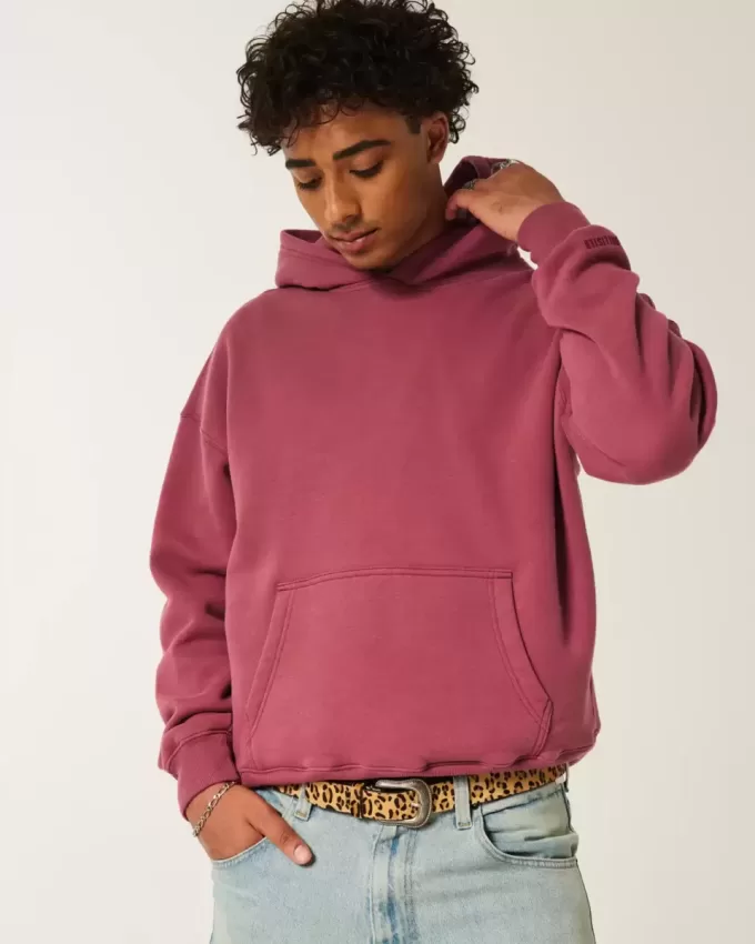 Kastenförmiger Kapuzenpullover