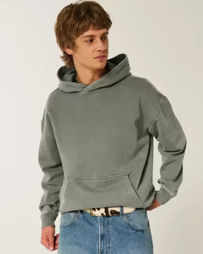 Kastenförmiger Kapuzenpullover