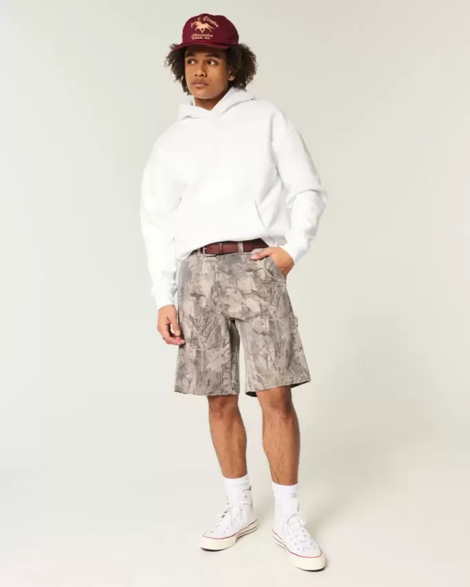 Kastenförmiger Kapuzenpullover Kastenförmiger Kapuzenpullover