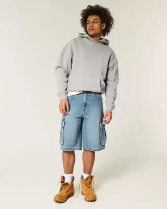Kastenförmiger Kapuzenpullover