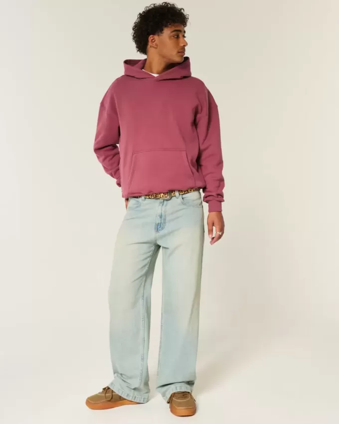Kastenförmiger Kapuzenpullover