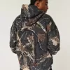 Kastenförmiger Kapuzenpullover mit Camouflage-Muster Kastenförmiger Kapuzenpullover mit Camouflage-Muster