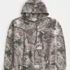 Kastenförmiger Kapuzenpullover mit Camouflage-Muster Kastenförmiger Kapuzenpullover mit Camouflage-Muster